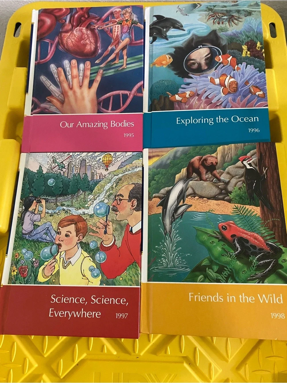 4 Childcraft Vintage Annual Series 1995-1998 Hardcover Educational By World Book